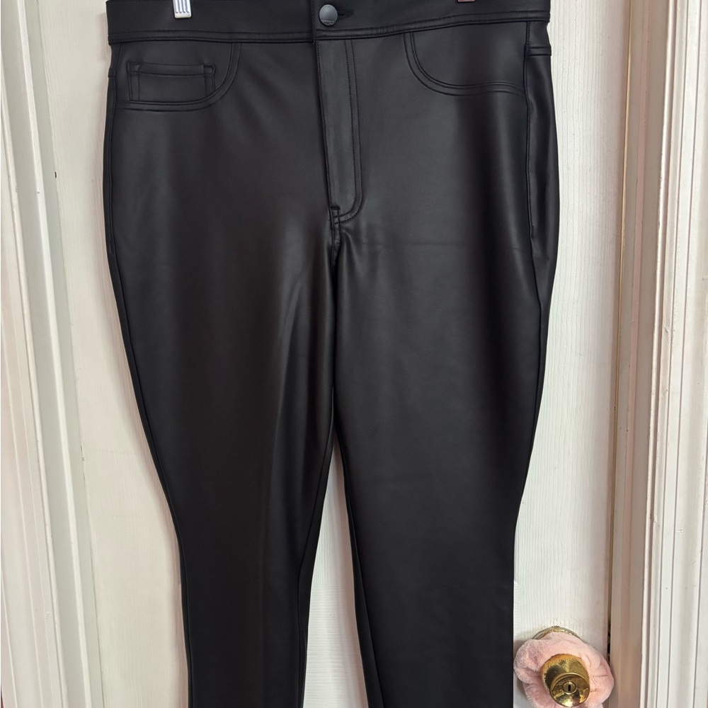 Women’s Black Faux Leather Pants